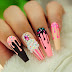 Ice cream Candy // Brown & Pink Ice Cream Drip Nails