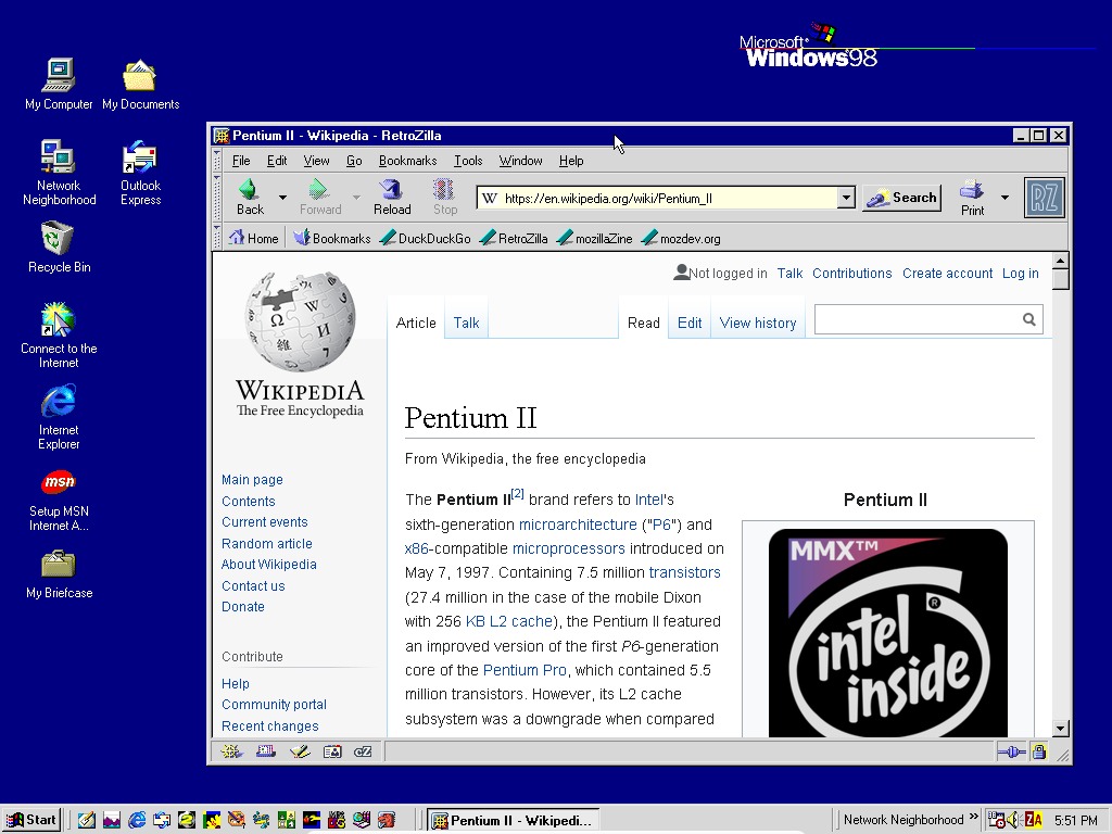 Browsing the  With a MEGA Low Resource 1998 PC in the 2020s Popzazzle
