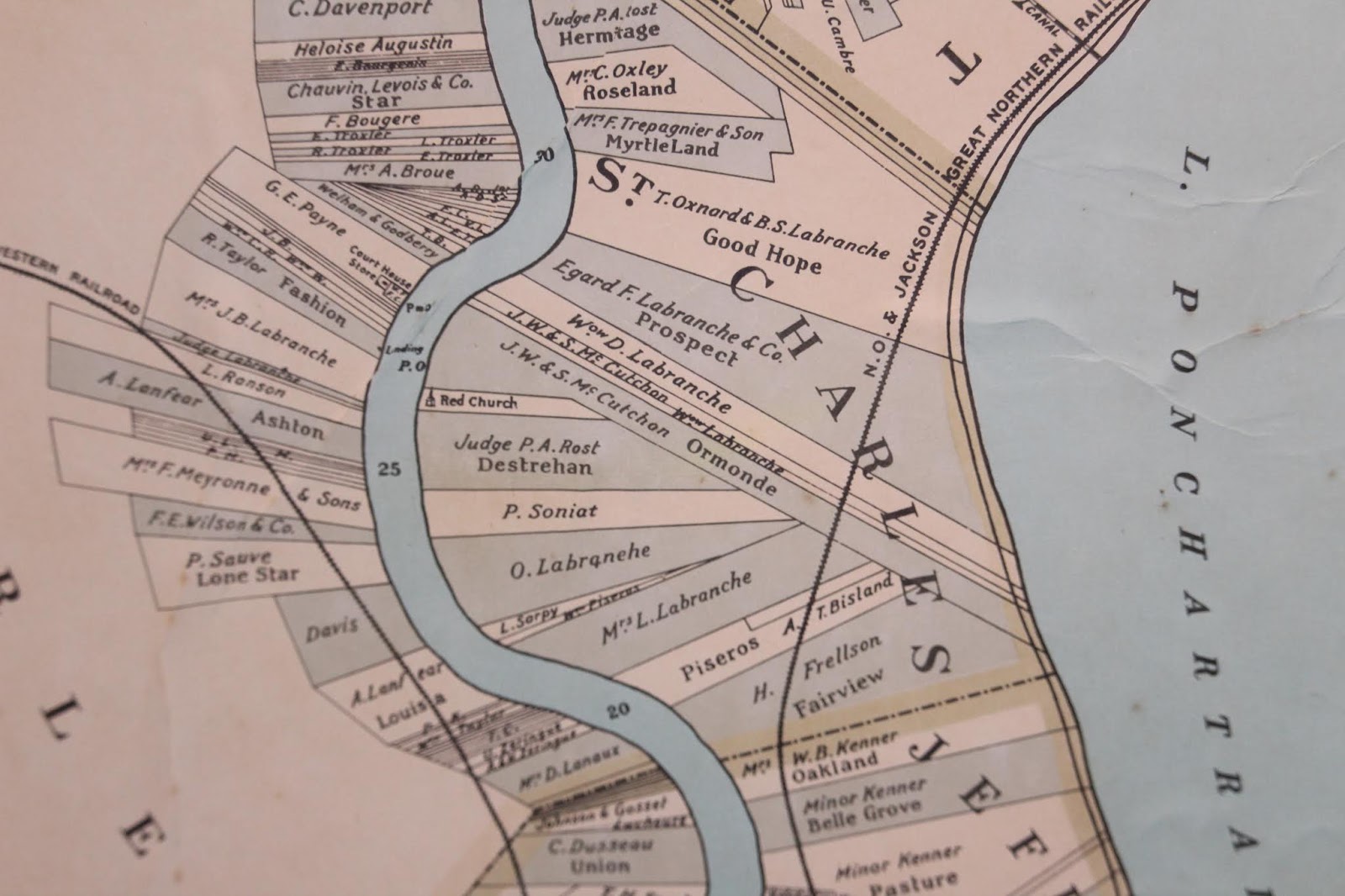 New Orleans Plantations Map