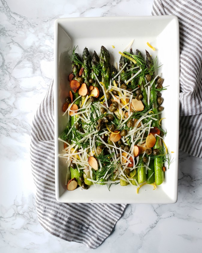 Mango & Tomato Ottolenghi Inspired Pan Sauteed Asparagus With Almonds