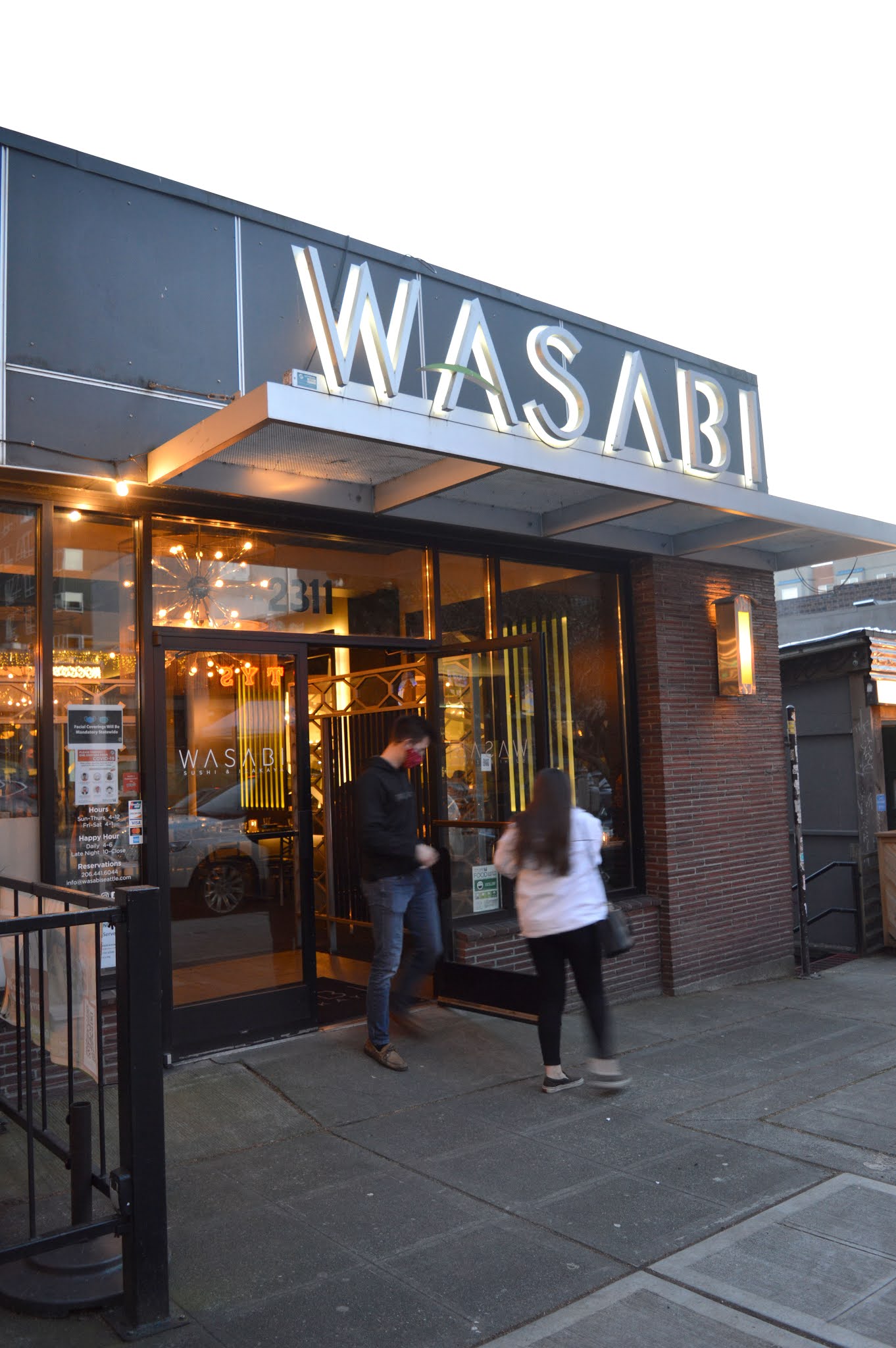 Happy Hour at Wasabi Sushi and Izakaya in Belltown
