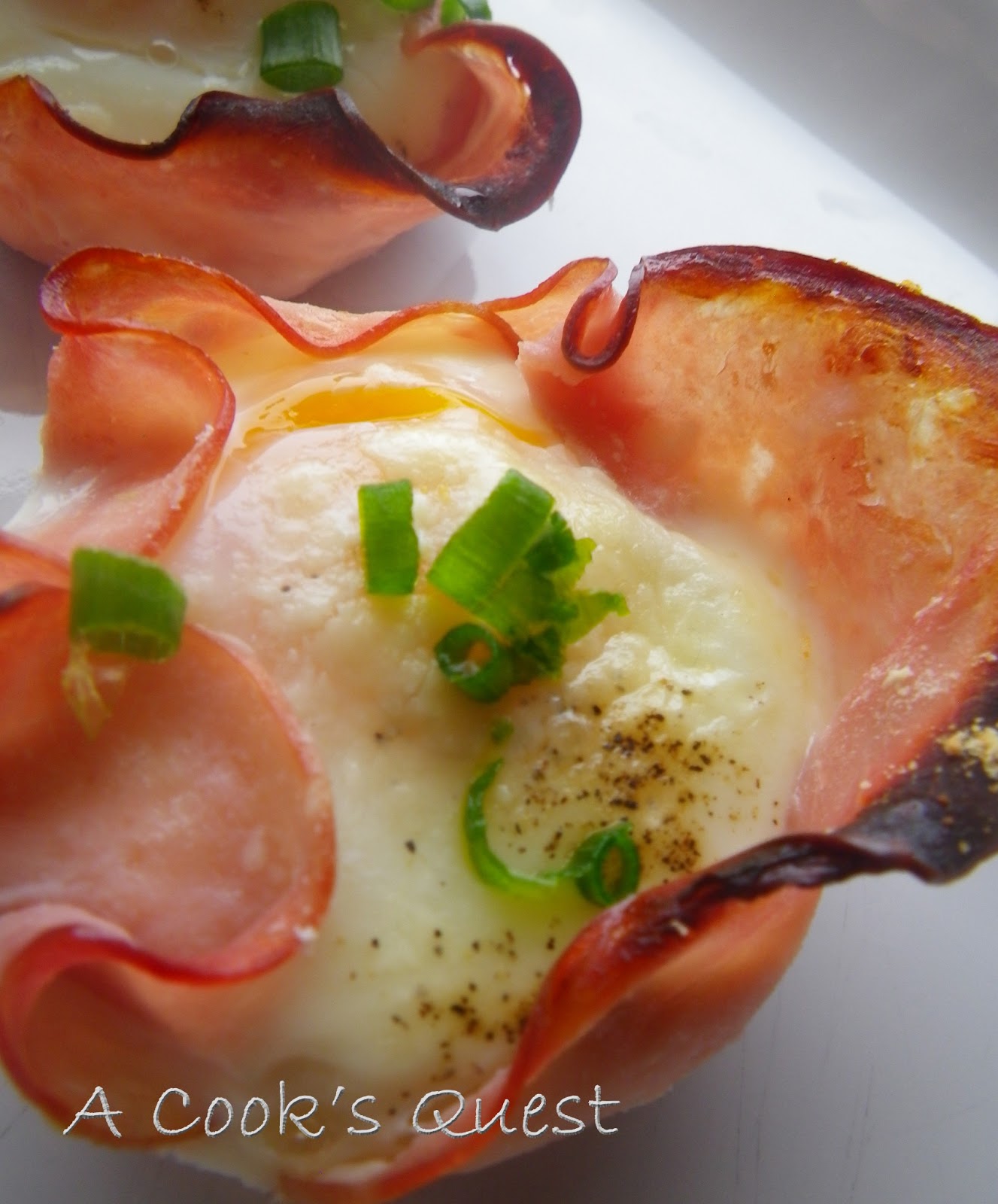 A Cook's Quest Baked Ham and Egg Cups