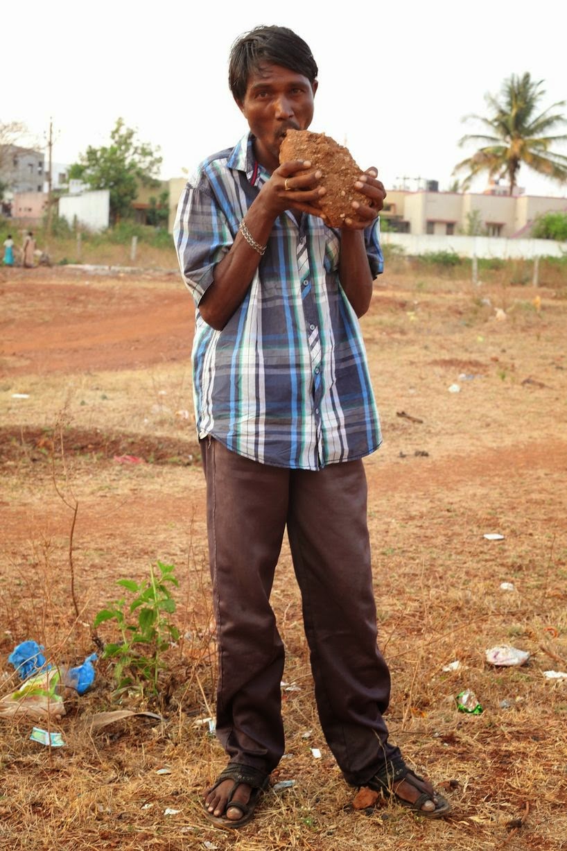 Photos Meet Indian Man Addicted To Eating Mud, Bricks & Rocks