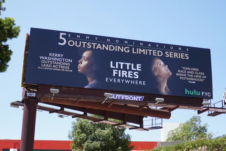 Little Fires Everywhere 2020 Emmy nominee billboard Venice Boulevard Little Fires Everywhere 2020 Emmy nominee billboard