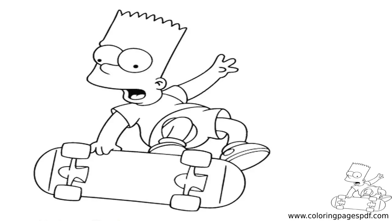 Coloring Page Of Bart Simpson