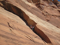 A trad climb in Colorado National Monument