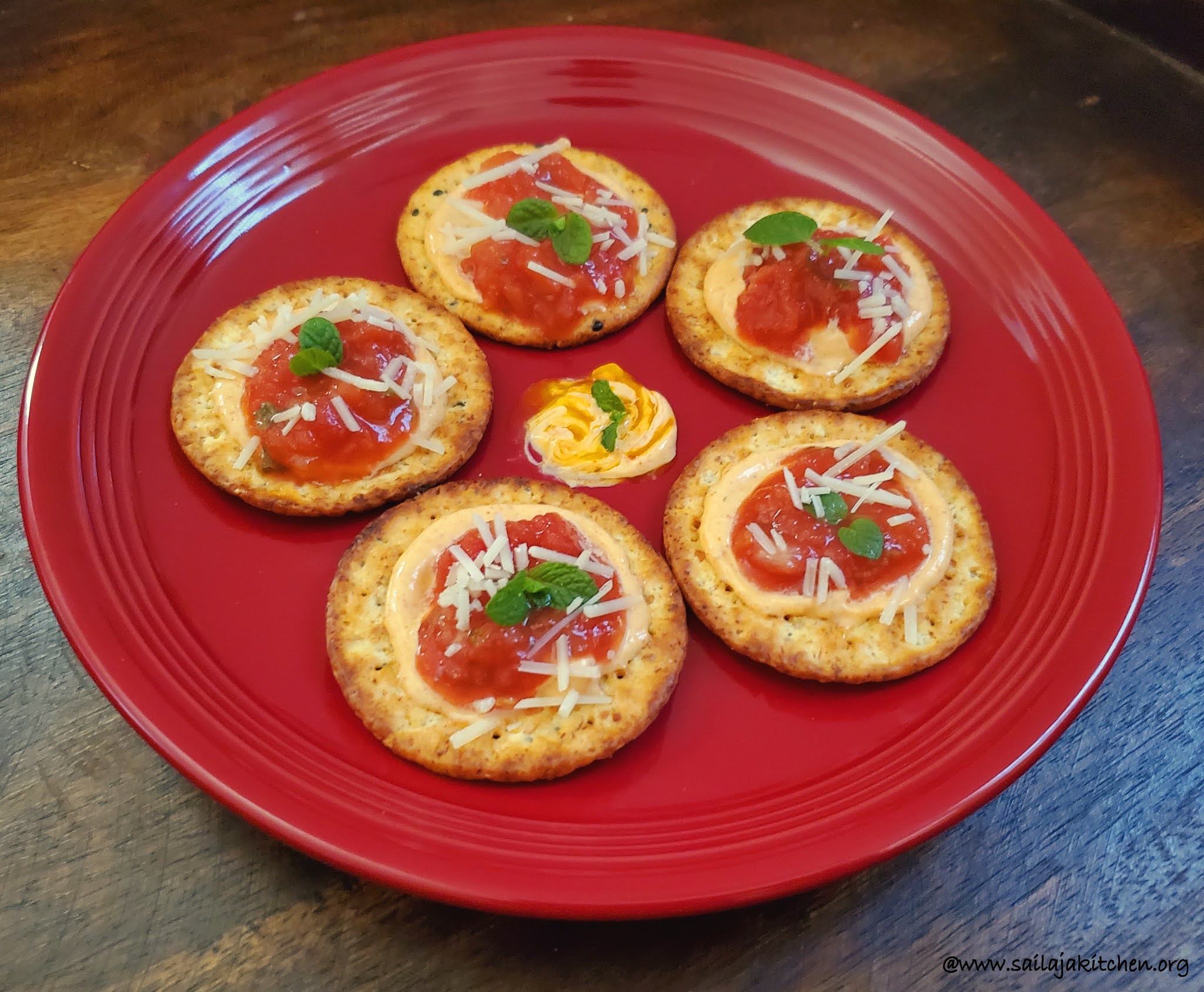 Sailaja Kitchen...A site for all food lovers! Crackers Topped with