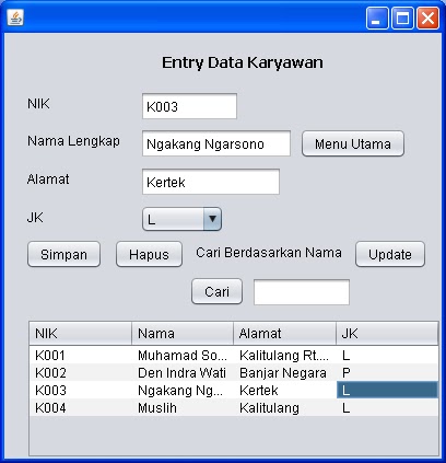 Contoh Program Database Menggunakan Java - interloftz9 