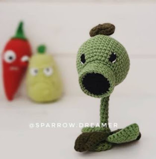 PATRON GRATIS GOROHOSTREL | ZOMBIS VS PLANTS AMIGURUMI 45298