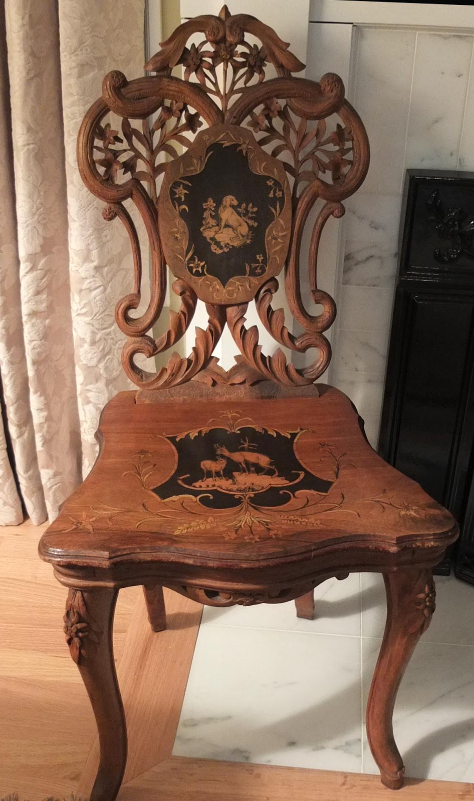 Antique Style: Sit by the Fire on a Black Forest Chair