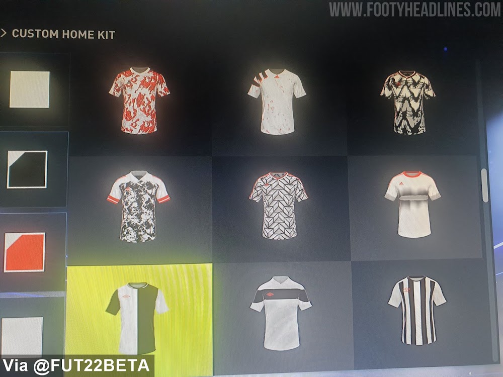AllNew FIFA 22 "Create a Club" Kit Designs Leaked Including