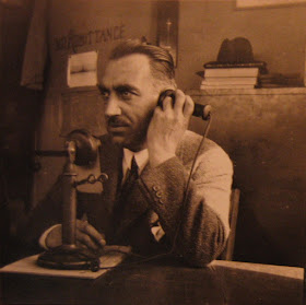 Bossi at his desk in the United States in the 1930s