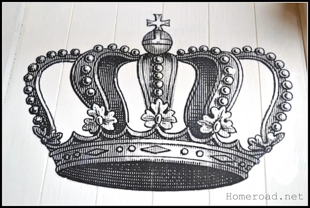 crown design on the chair