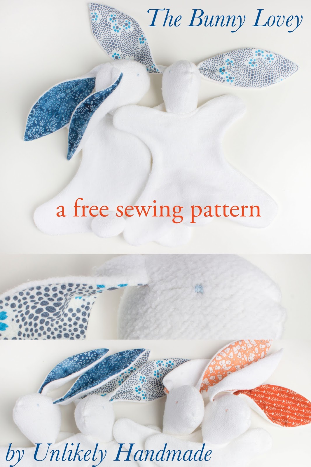 The Bunny Lovey: A Free Sewing Pattern with Illustrated Instructions