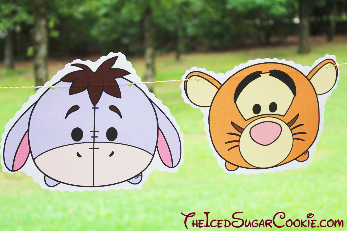 Diy Birthday Blog Tsum Tsum Disney Characters Birthday Party Flag