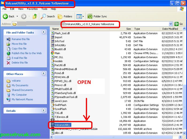 Cara flash file scatter dengan box volcano