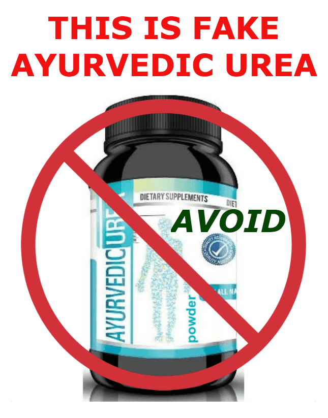 duplicate version of fake ayurvedic urea pills