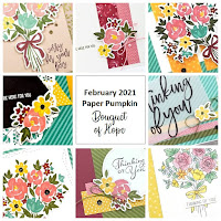 10 February 2021 Paper Pumpkin: Bouquet of Hope Alternative Projects + VIDEO ~ www.juliedavison.com #paperpumpkin #stampinup