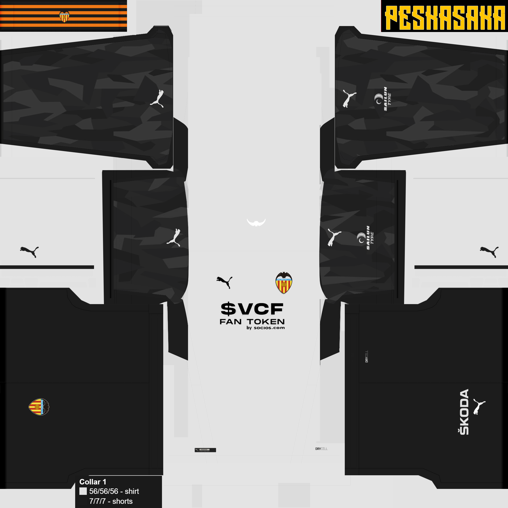 Kit Valencia CF Efootball PES 2021