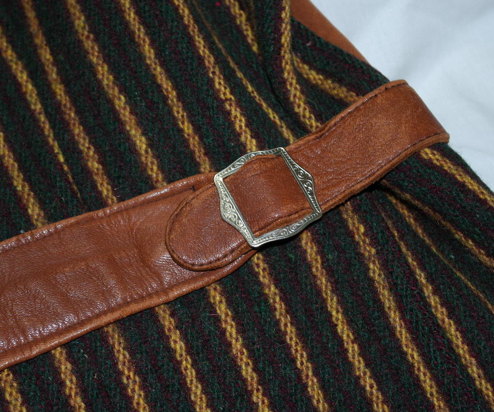 1930's 1940's Wool & Leather Sporting Jacket ~ Rivet Head