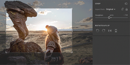 Adobe Lightroom Image Crop, Rotate Tool