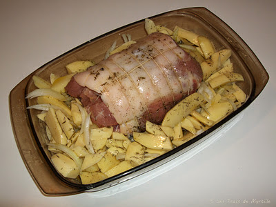 Voir la recette : Rôti de porc aux pommes de terre