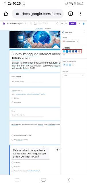 warna tema google forms