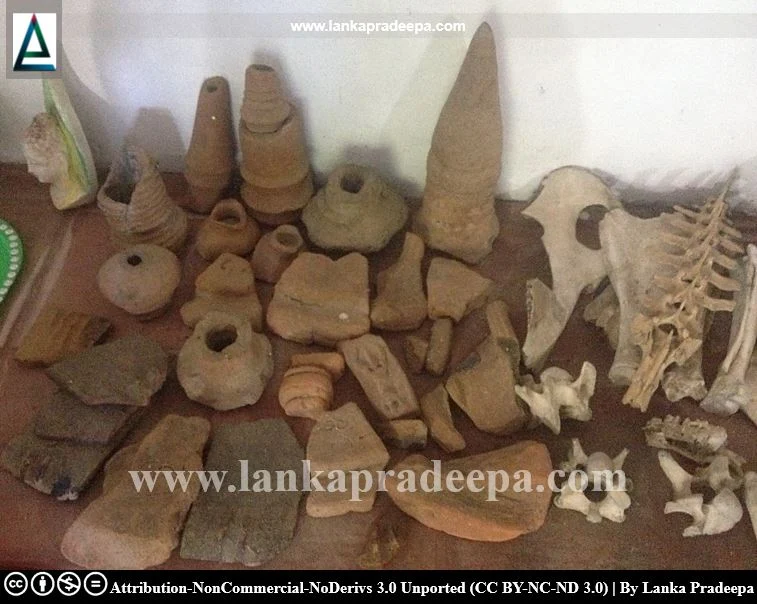 Artifacts found from the Viharaya