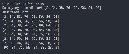 Algoritma Sorting (Bubble Sort, Seletion Sort, Insertion Sort) Pada Python