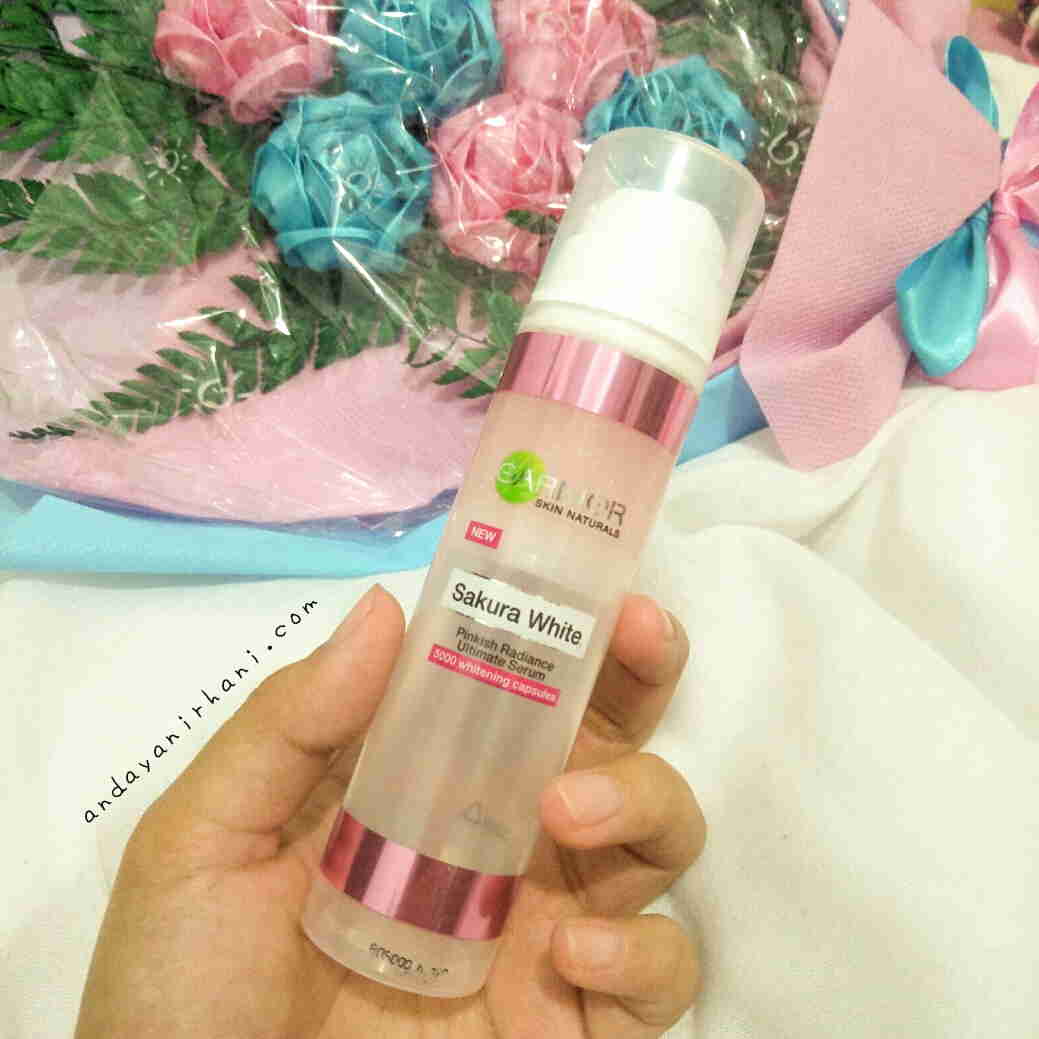 Review Garnier Sakura White Pinkish Serum Andayani Rhani