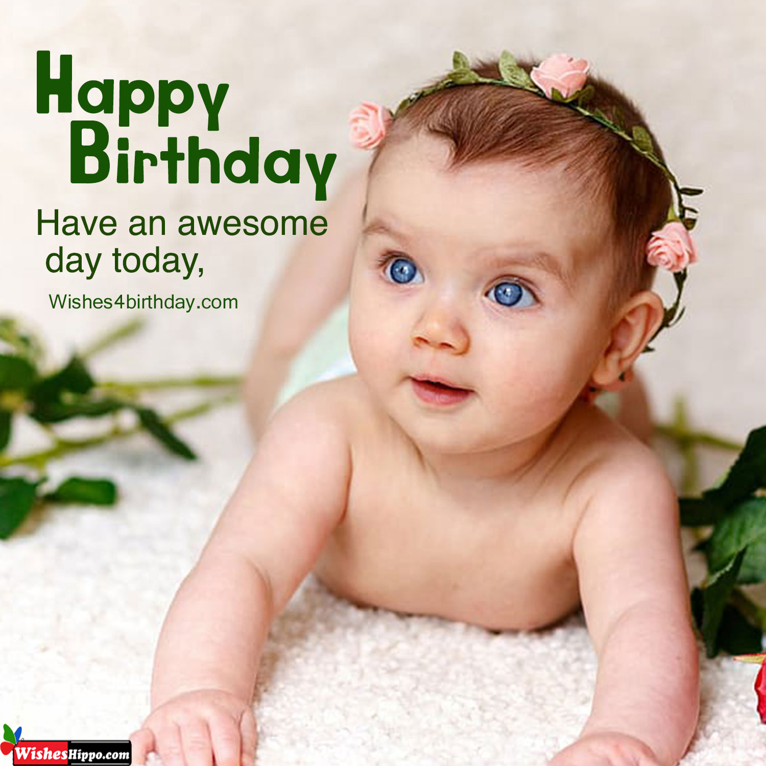 Birthday Wishes for a Baby Girl Image