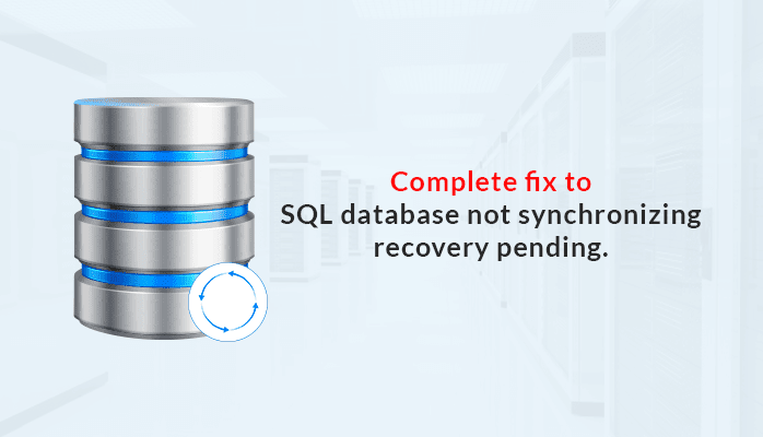 Fix to SQL Database Not Synchronizing Recovery Pending