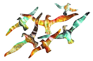 Metal Birds Wall Ar Decor