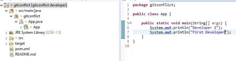 How to resolve Git merge conflict from eclipse? ~ Java & Python Tech