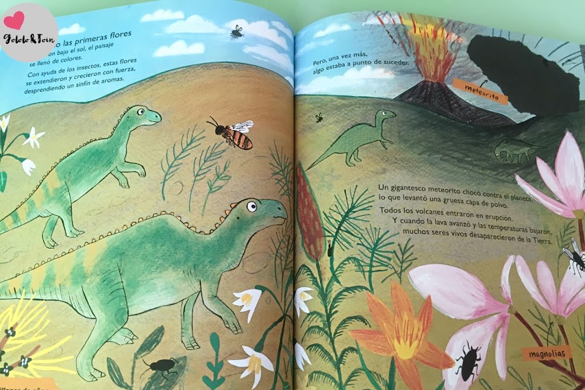 Los dinosaurios poblaron la tierra dinosaurios-vida-en-la-Tierra-desde-entonces-hasta-ahora-libro-infantil-SM