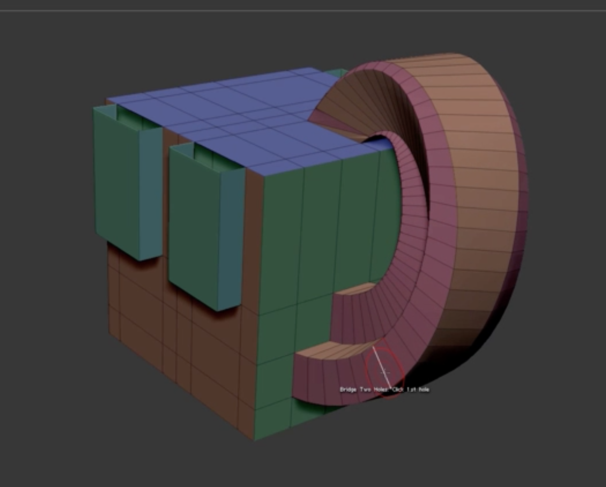 why zbrush wont split ring center poitn of cylidner