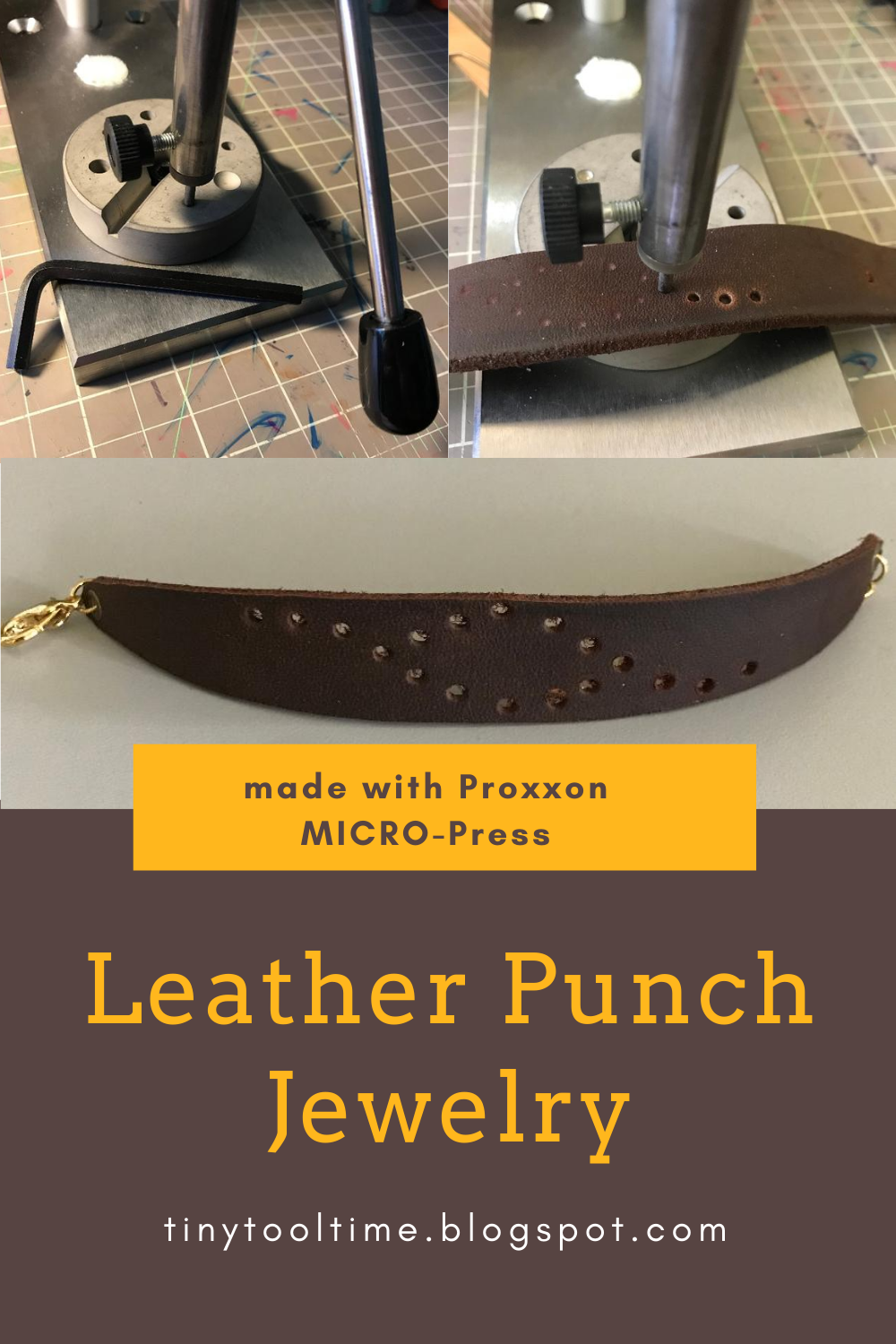 Tiny Tool Time Leather Punch Jewelry with Proxxon Tools