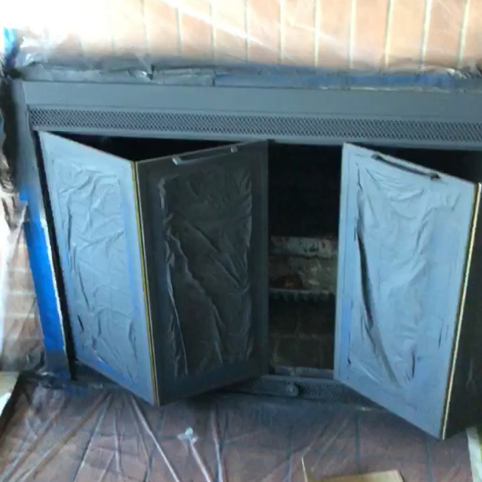 How to paint a brass fireplace screen (without removing it!) / Create / Enjoy