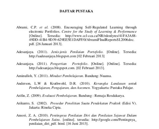 ★ Contoh cara menulis daftar pustaka melalui jurnal