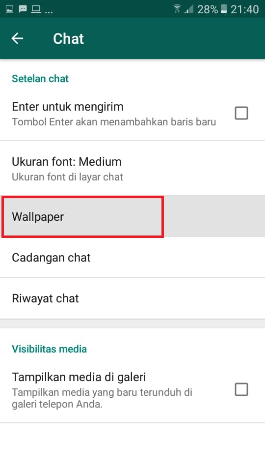 Cara Mengganti Background Latar Belakang Chat Whatsapp