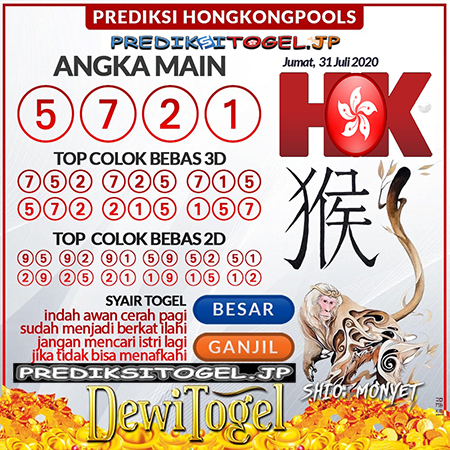 Prediksi Togel Hongkong Jumat 31 Juli 2020 Malam Ini Prediksitogel Jp