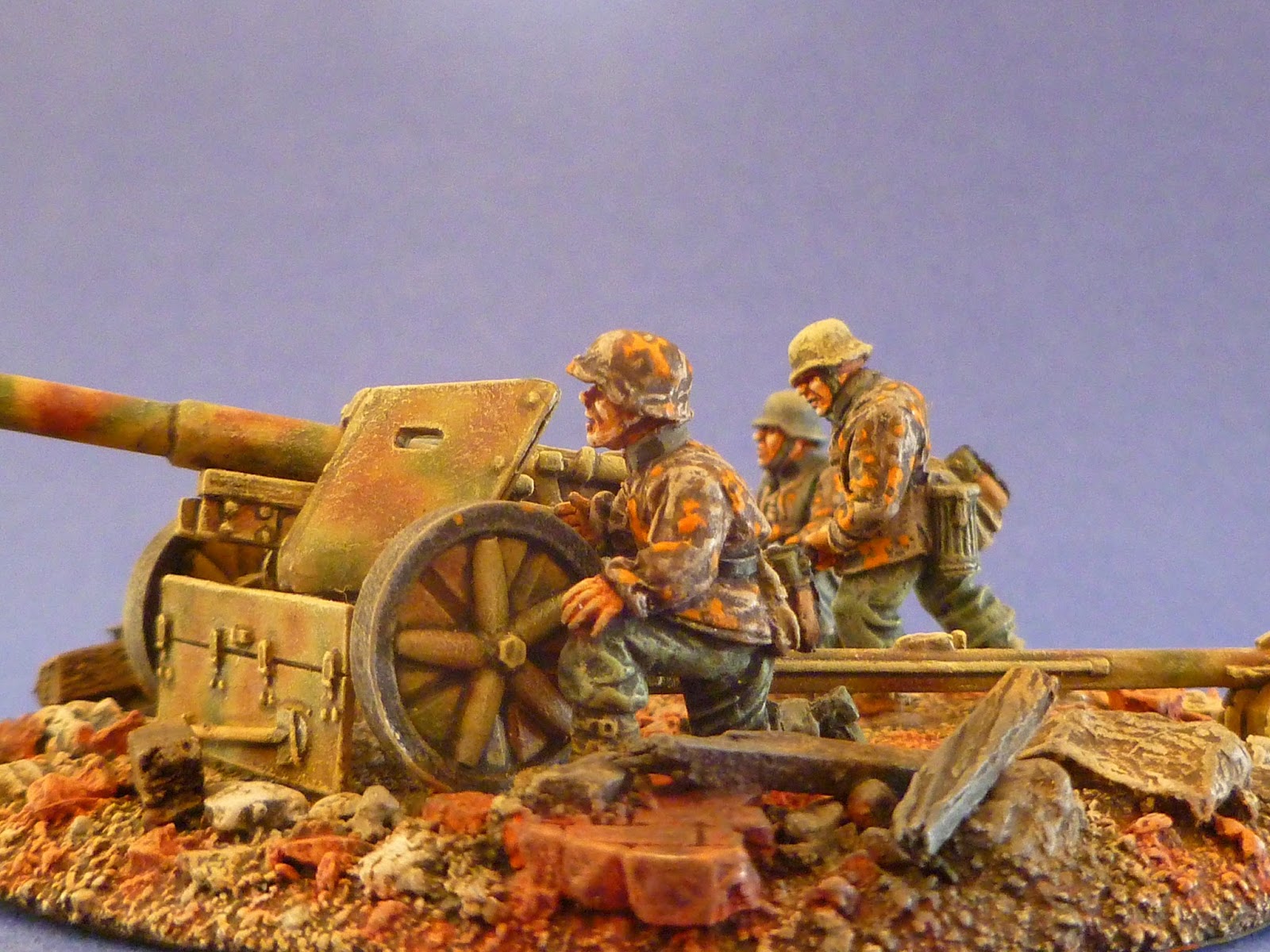 Septimanie Figs Canon antichar allemand Pak 40 de 75mm servi par des
