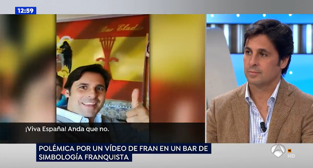 Fran Rivera incendia las redes tras visitar un bar franquista