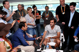 Photos: Roger Federer at Miami Open media day