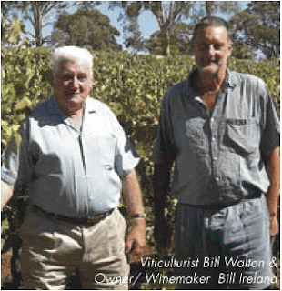 The Fire Block vineyard, with Bill Ireland on the right