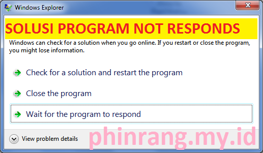 windows 8 program not responding