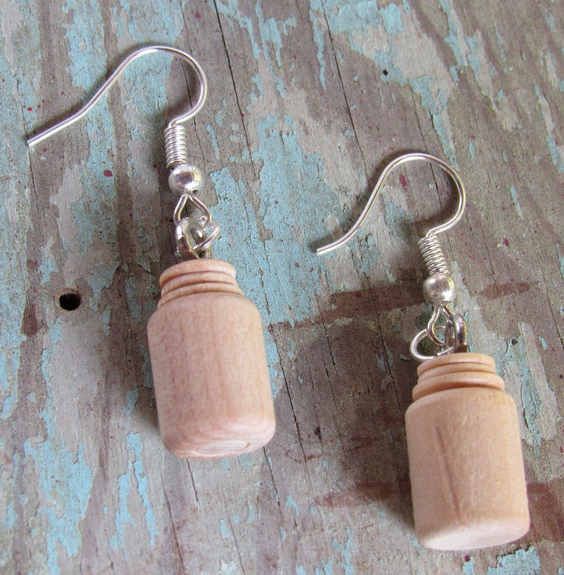 Salt Lick Shop Mason Jar Earrings and Dollhouse Mini Mason Jars