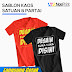 Tempat Sablon Kaos Satuan & Partai di Bekasi Barat, Bekasi