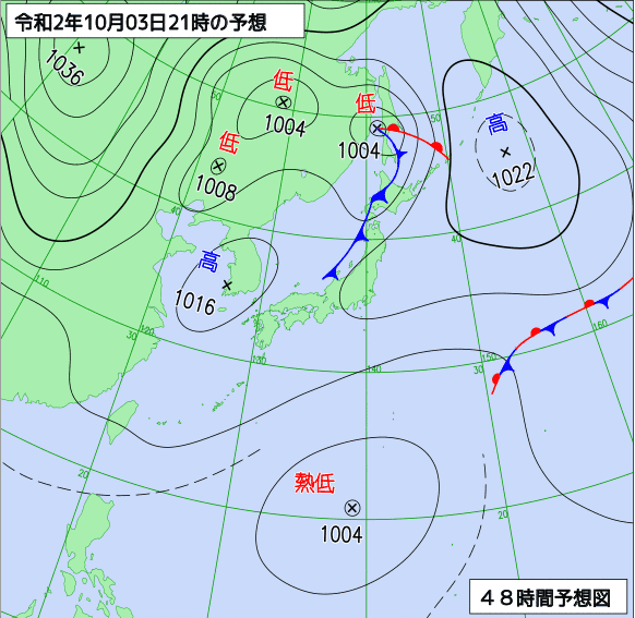 天気のあれこれ 台風14号のたまご 気象庁の予想天気 図では3日21時に日本の南に台風のたまごである熱帯低気圧が出現 今後台風14号 チャンホン となって日本列島へ接近 気象庁 米軍 Jtwc ヨーロッパ中期予報センター Ecmwf などの予想は