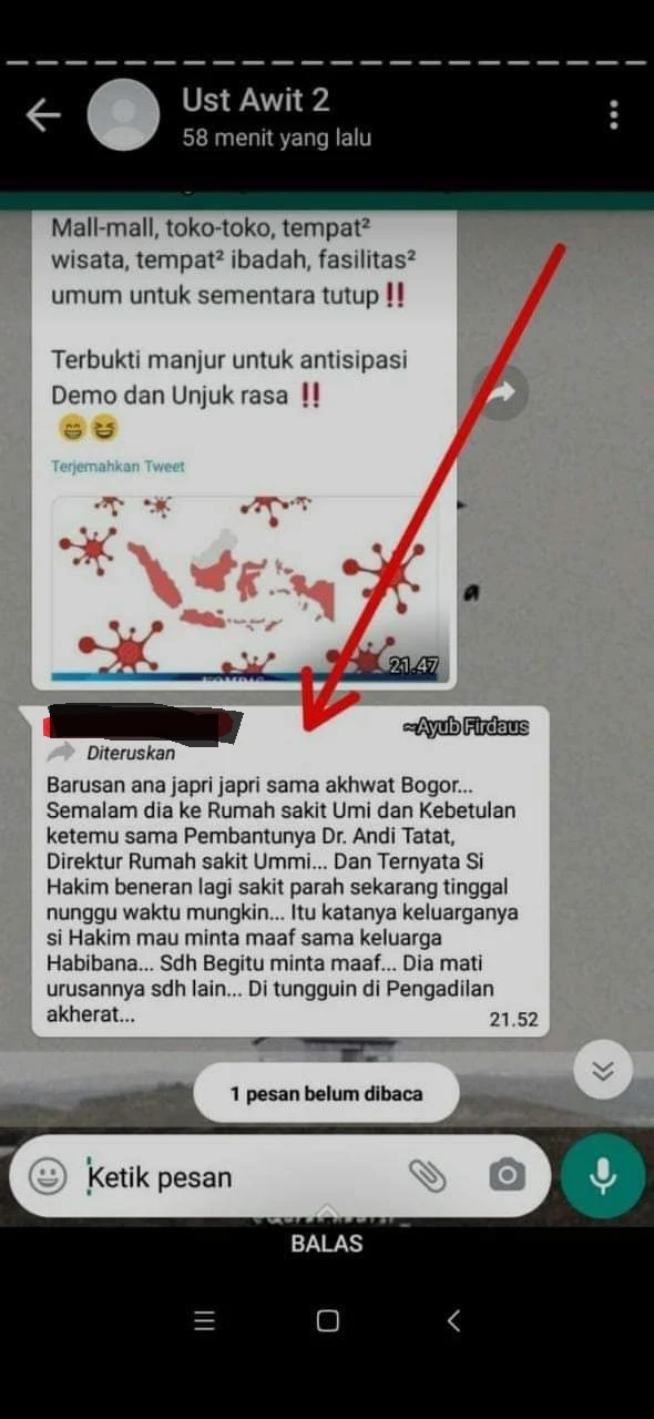 Hakim yang Vonis HRS 4 Tahun Dikabarkan Sedang Sakit Keras, Pihak Keluarga Ingin Minta Maaf ke HRS